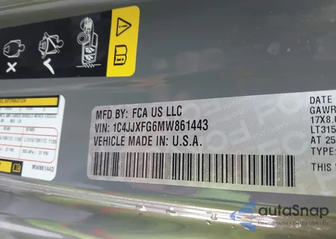 2021 Jeep Wrangler Unlimited Rubicon 4X4 from USA, damaged, VIN 1C4JJXFG6MW861443